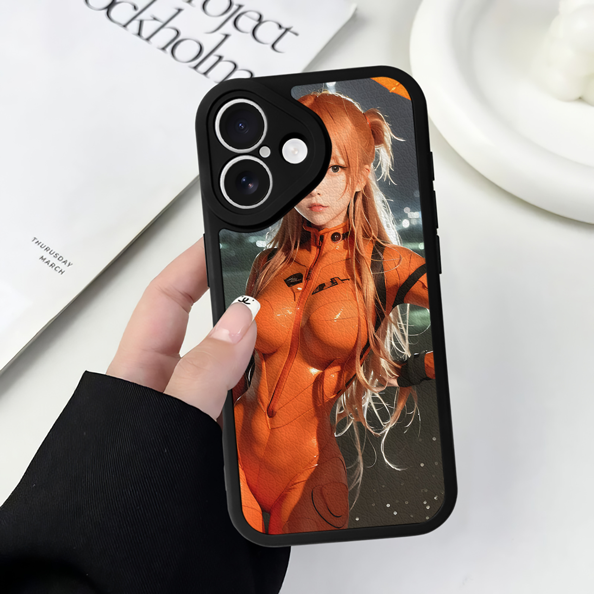 （画像用） EVA 新世紀エヴァンゲリオン 【iPhone 16シリーズ対応】シリコンスマホケース（レザー調） 材質：シリコン